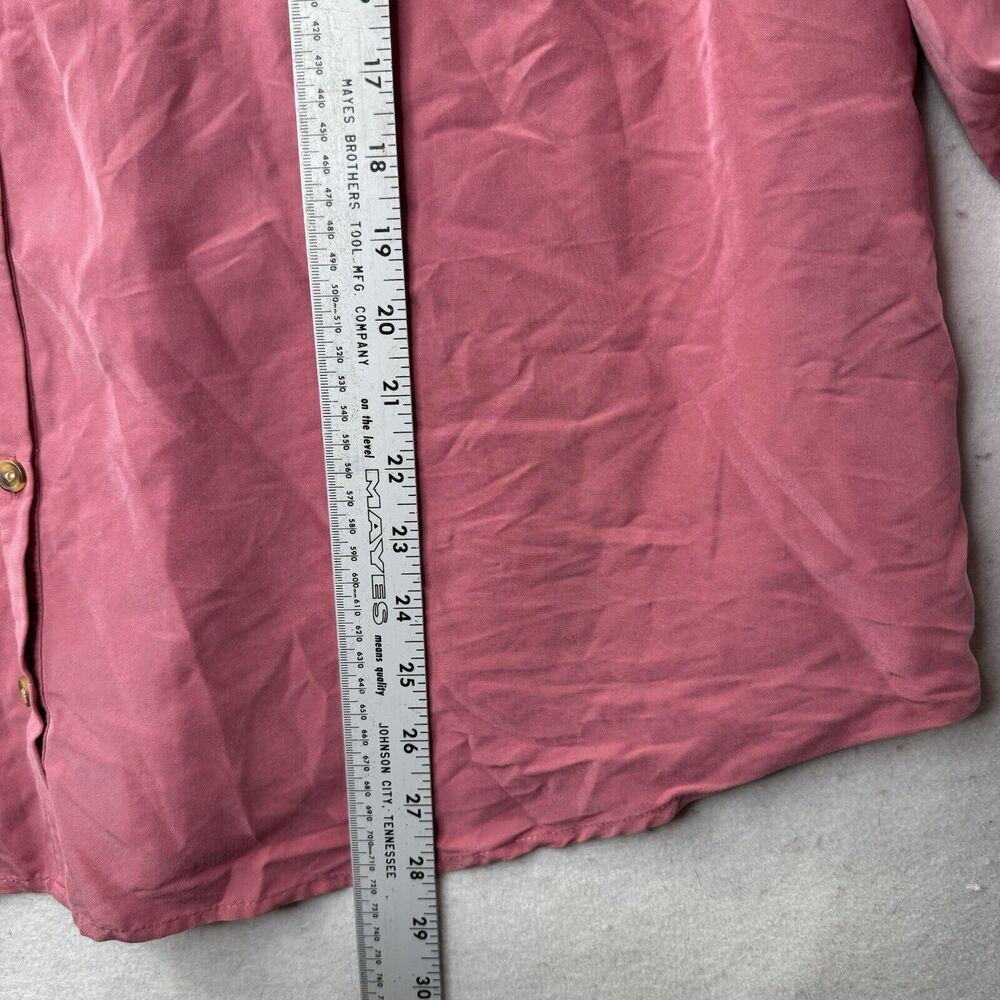 Westport Modal Blend Womens Plus Size 2X Roll Tab Long Sleeve Button Up Top - Picture 8 of 12
